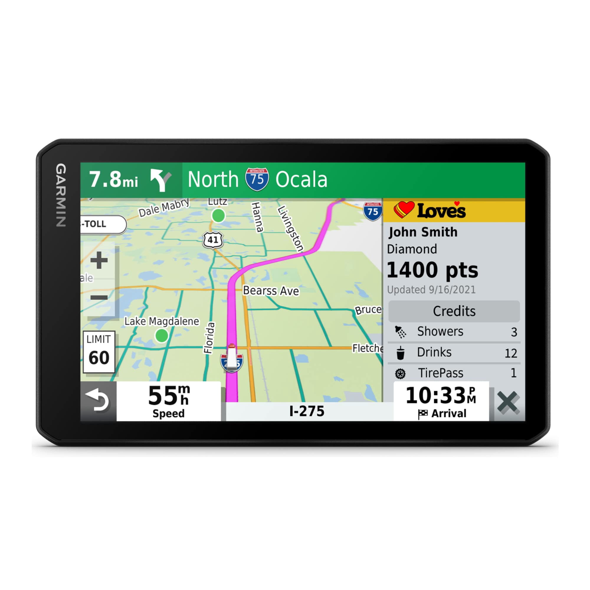 Navegador Gps Para Camión Garmin Dēzlcam Otr710 De 7'' Con Cámara De Tablero