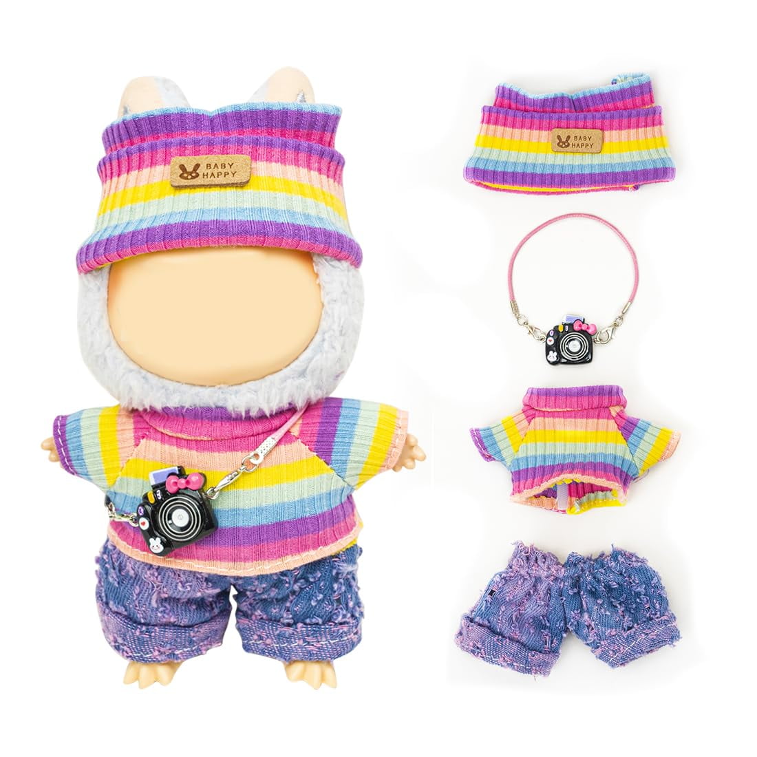 Set De Ropa Para Muñecas Lububu De 17 Cm (sin Muñeca) De Kiyeree