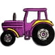 thumbnail image 1 of Parche bordado de tractor morado estilo caricatura 5,5 x 8 cm, 1 of 4
