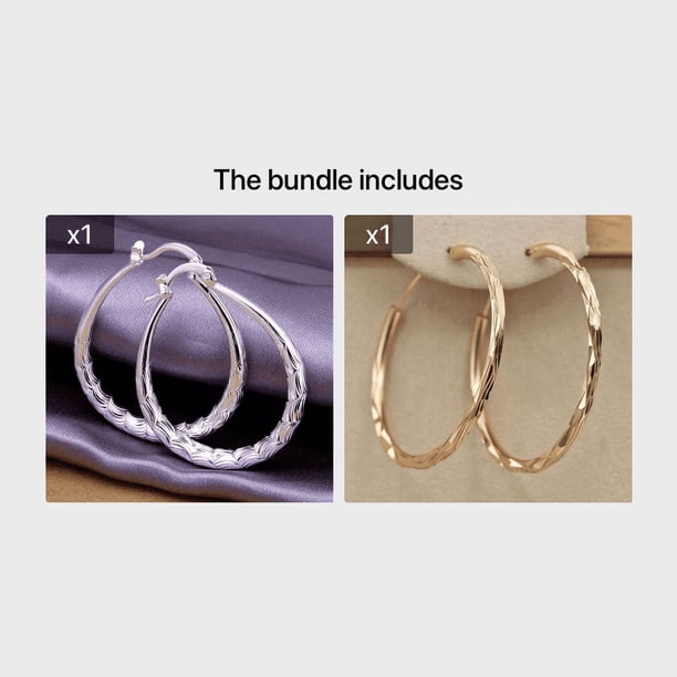 18K Gold Plated Earrings: Make a Statement with Simple, Big Circle Hoops