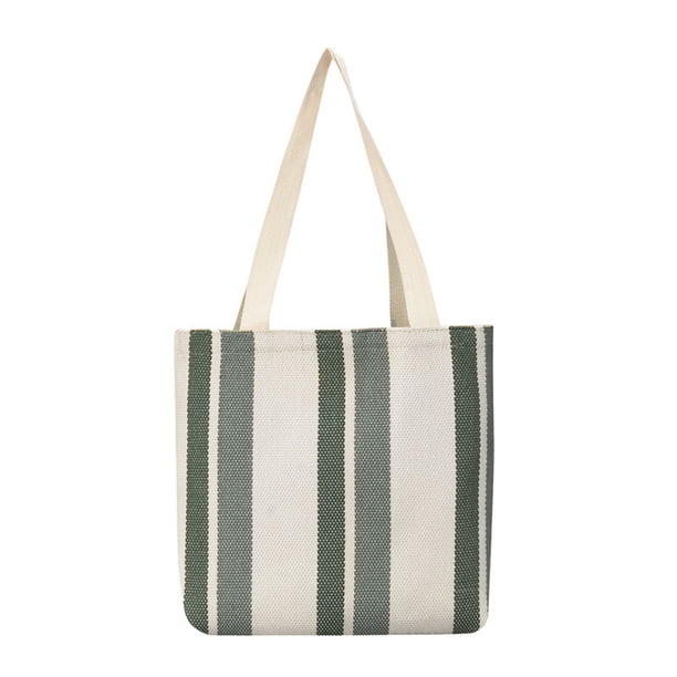 Bolsa de algodón con asas largas, bolsa de tela, bolso de hombro