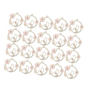 Bothyi - 20 Piezas Colgantes De Abalorios De Corona Para Accesorios De Joyería Collar Funda De Teléfono Gato