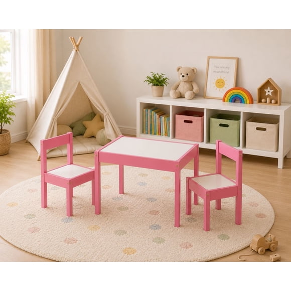 Set Mesa + 2 Sillas Infantil Rosa