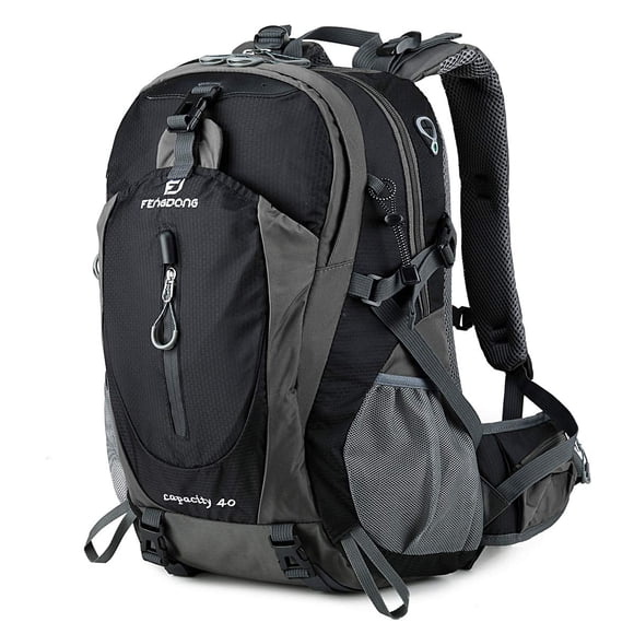 Mochila FENGDONG impermeable ligera de 40 L para senderismo negra