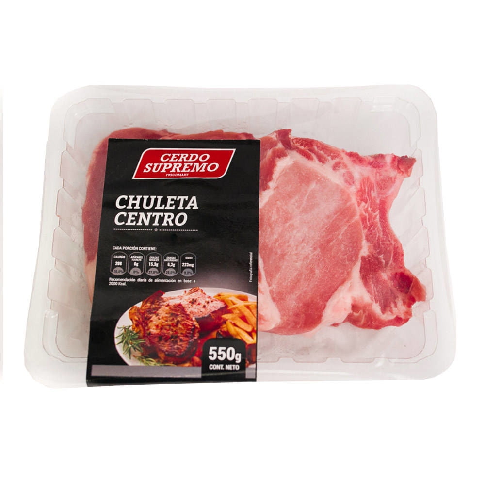 Chuleta De Cerdo Centro 550 g Cerdo Supremo