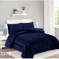 Genérico - Cobertor Chiporro 2 Plazas - Azul Marino 1379