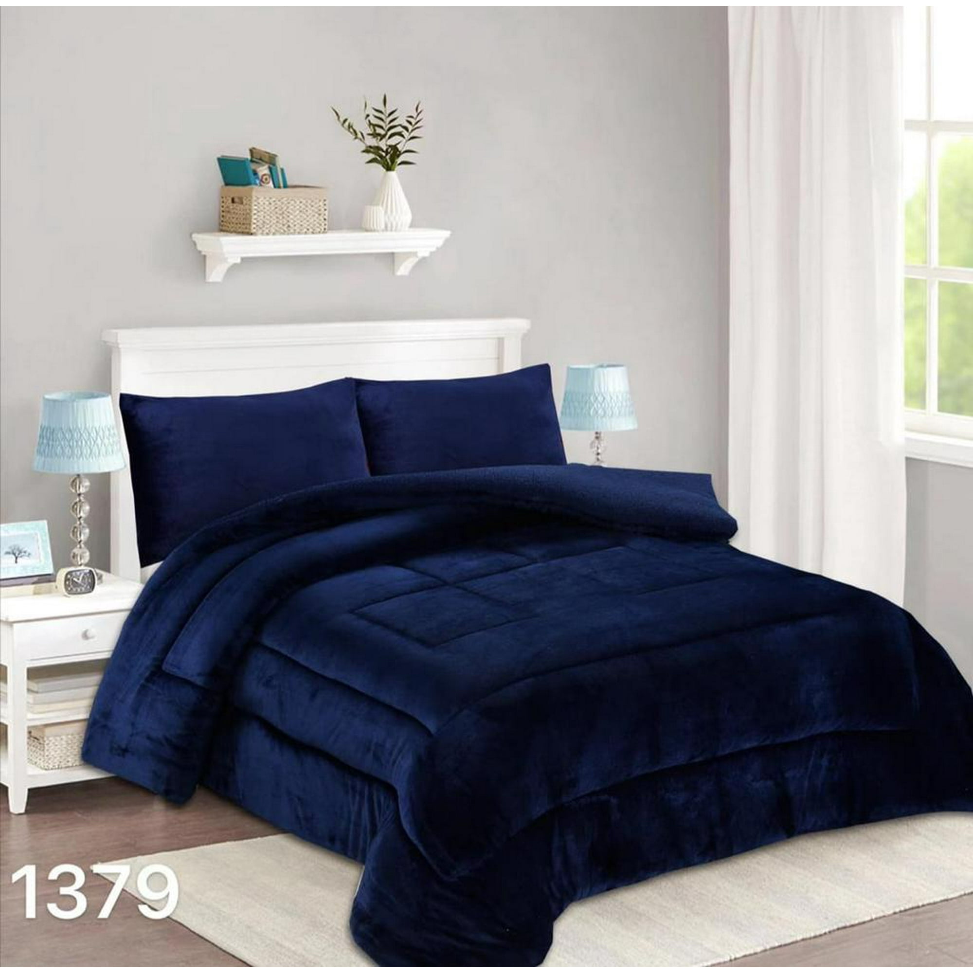 Genérico - Cobertor Chiporro 2 Plazas - Azul Marino 1379