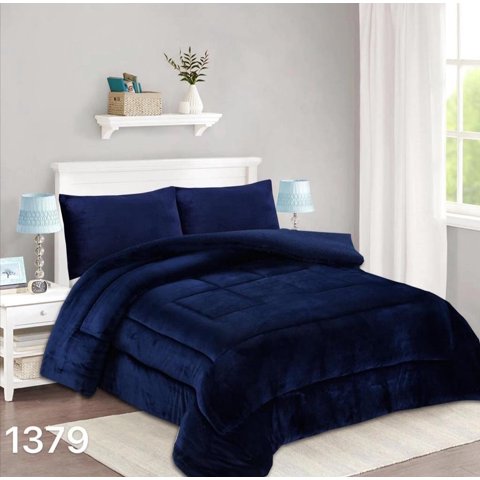 Genérico - Cobertor Chiporro 2 Plazas - Azul Marino 1379