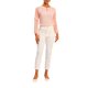thumbnail image 2 of INSPIRE CHIC Blusa de Chifón para Mujer de Regreso a Clases Cuello con Abertura Manga de Patchwork Elegante Top de Trabajo S Rosa Claro, 2 of 6