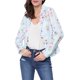 thumbnail image 2 of INSPIRE CHIC Chaqueta Ajustada de Mujer para Regreso a Clases de Profesora con Solapa de Muesca Estampada Abierta para Traje de Trabajo L Azul-Floral, 2 of 8