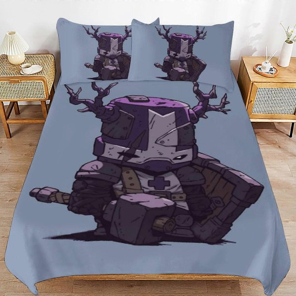 Castle Craers Duvet Cover Set, 3 Piece Bedding Set Decorative Comforter Cover Set