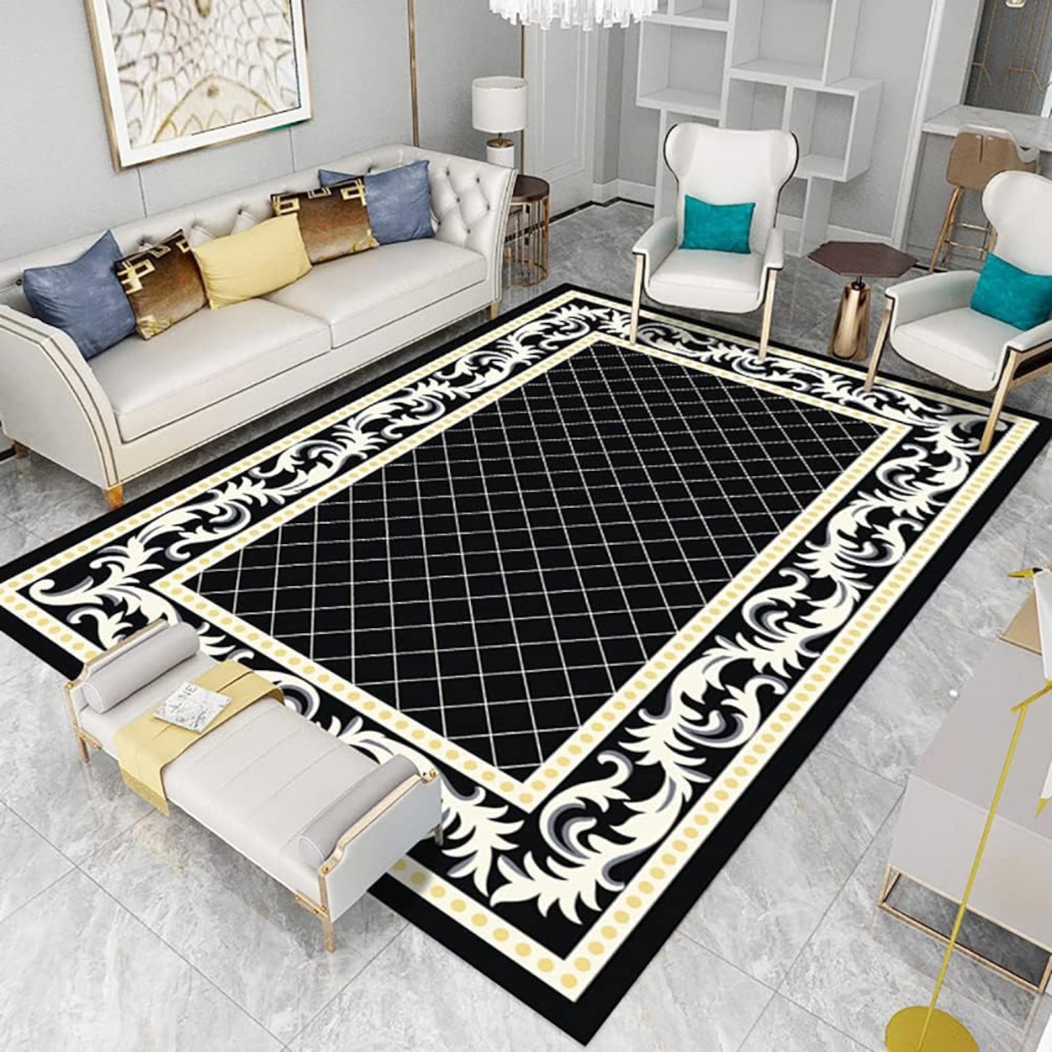 Wyj Hogar - Alfombras Lisas Con Diseños Efecto 3d 200x240 Cm Md04