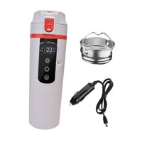 Bothyi - Calentador De Acero Inoxidable Para Coche, Hervidor De Agua De 12V Y 24V, Taza Para Trabajo, Camping, Escuela, Blanco
