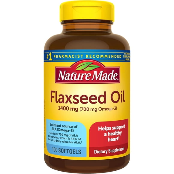 Aceite De Lino 1400 Mg 100 Softgels Sin Pescado