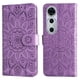 thumbnail image 2 of Funda tipo cartera FOXDOCK para Huawei Nova 12 Pro , diseño girasol en relieve, cuero PU, cierre magnético, soporte y tarjetero, 2 of 5