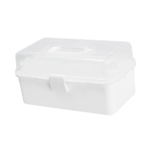 Magideal - Caja De Almacenamiento De Bloques De Construcción, Contenedor De Artículos Diversos Para Niños, Organizador De Juguetes Con Tapa, Caja De Almacenamien Blanco