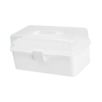 Magideal - Caja De Almacenamiento De Bloques De Construcción, Contenedor De Artículos Diversos Para Niños, Organizador De Juguetes Con Tapa, Caja De Almacenamien Blanco
