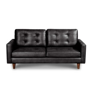 Latam Home - Sofá Nápoles 3C Cuero Kentucky Negro