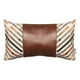 thumbnail image 1 of Funda Cojin Decorativo Ecocuero Naranjo Y Beige 50X30, 1 of 3