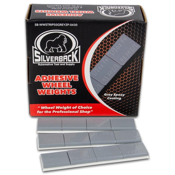 Contrapesos adhesivos para ruedas Silverback 34 ml gris, caja de 120 piezas