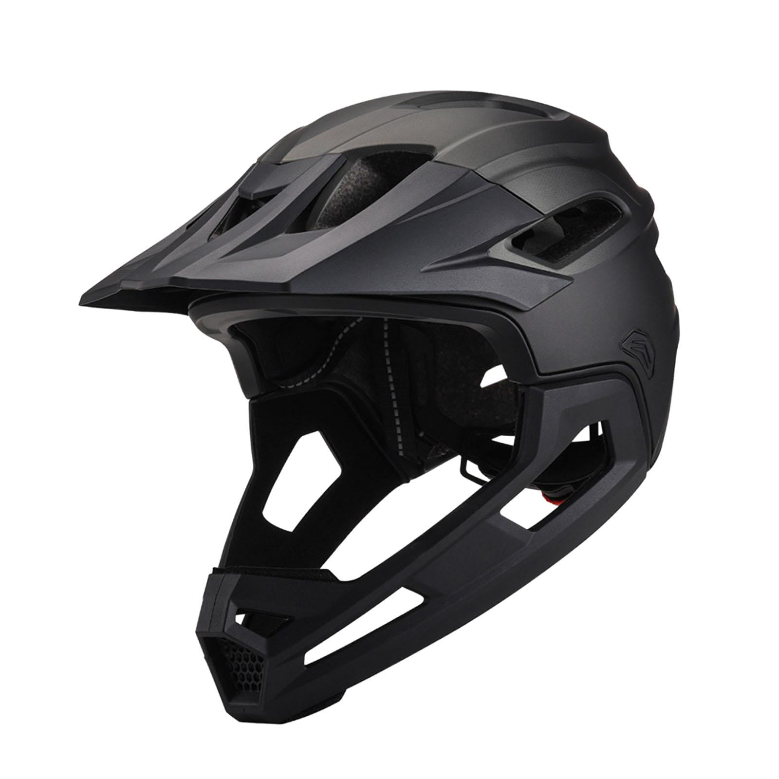 Magideal - Casco De Bicicleta De Cara Completa, Casco De Ciclismo, Gorra Unisex, Cascos Protectores, Accesorios, Casco Ligero Y Cómodo Para Bicicleta De Montaña Titanio Negro