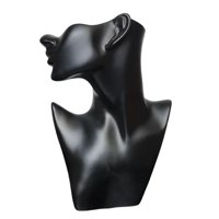 Ioensy - Exhibición De La Joyería Del Collar Soporte De La Joyería De La Cabeza Del Modelo Femenino Para El Collar De Cadena Negro