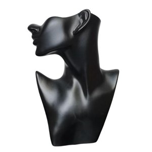 Ioensy - Exhibición De La Joyería Del Collar Soporte De La Joyería De La Cabeza Del Modelo Femenino Para El Collar De Cadena Negro