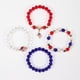 thumbnail image 3 of Set de Pulseras HESHPAWS USA American Flag 4PCS Rojo Azul Blanco, 3 of 3