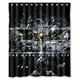 thumbnail image 1 of Cortina de ducha con póster de Batman de la película "El caballero oscuro: la leyenda renace", juego de cortina de baño con ganchos, tamaño 60 x 72 pulgadas, 1 of 3