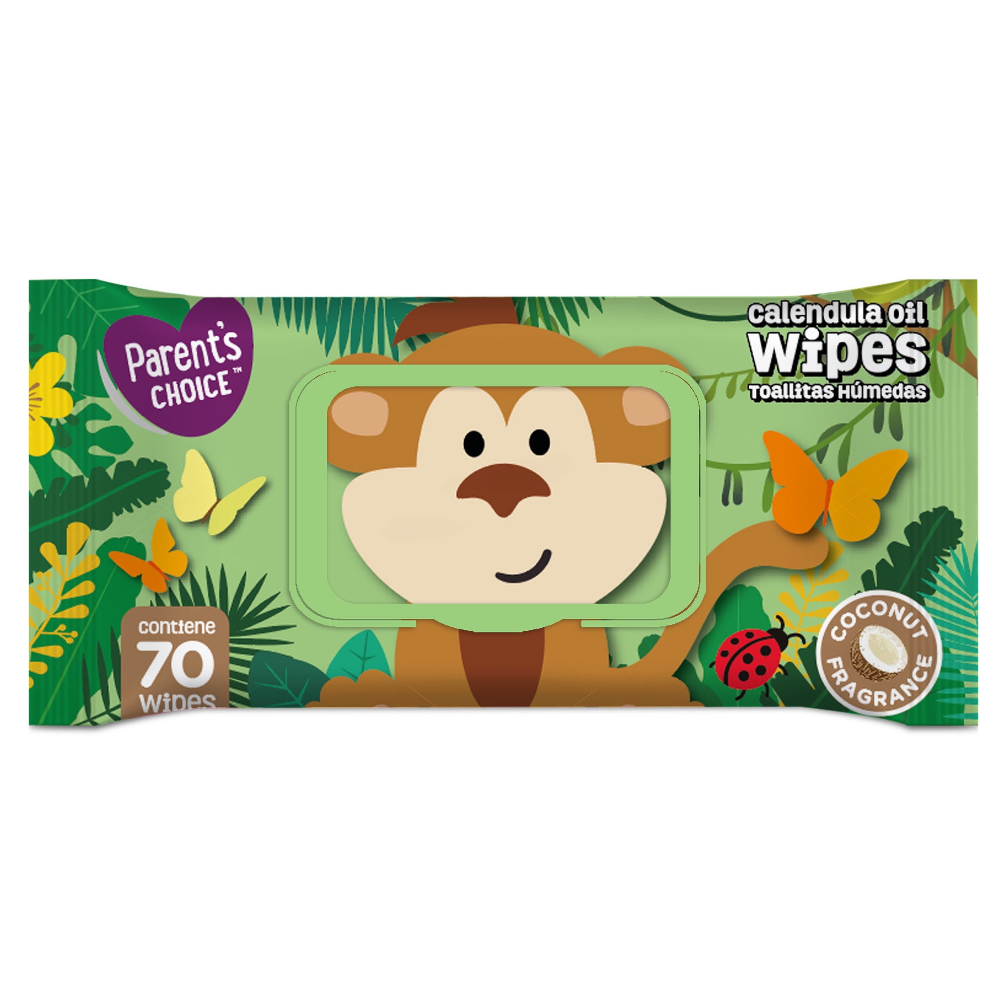 Toallitas Húmedas Bebé Con Aceite De Caléndula Aroma Coco. 70 Un Parent's Choice