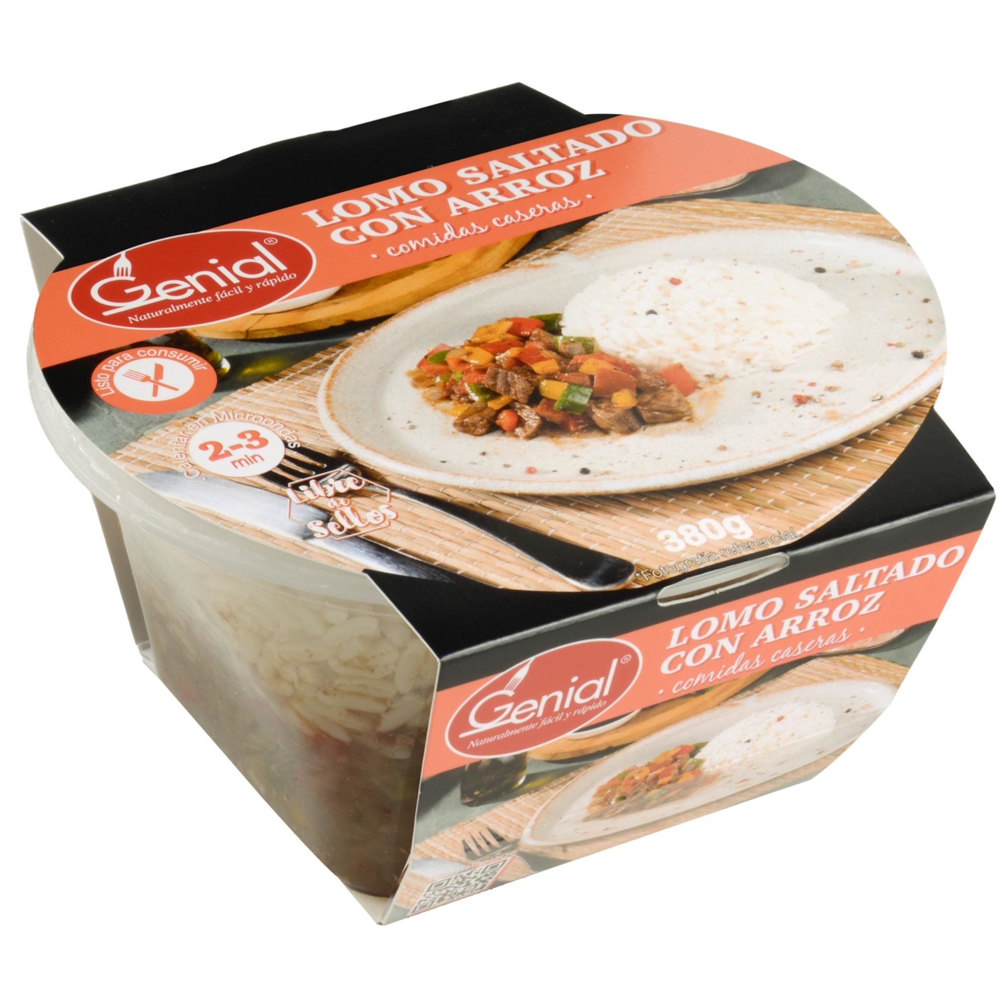 Lomo Saltado Con Arroz 380 g Genial