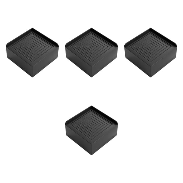 4 Piezas Elevadores de Muebles Extensores de Piernas de Muebles Elevadores Almohadillas Antideslizantes Portátiles Bloques de Elevación para Sofá , Negro 4cm