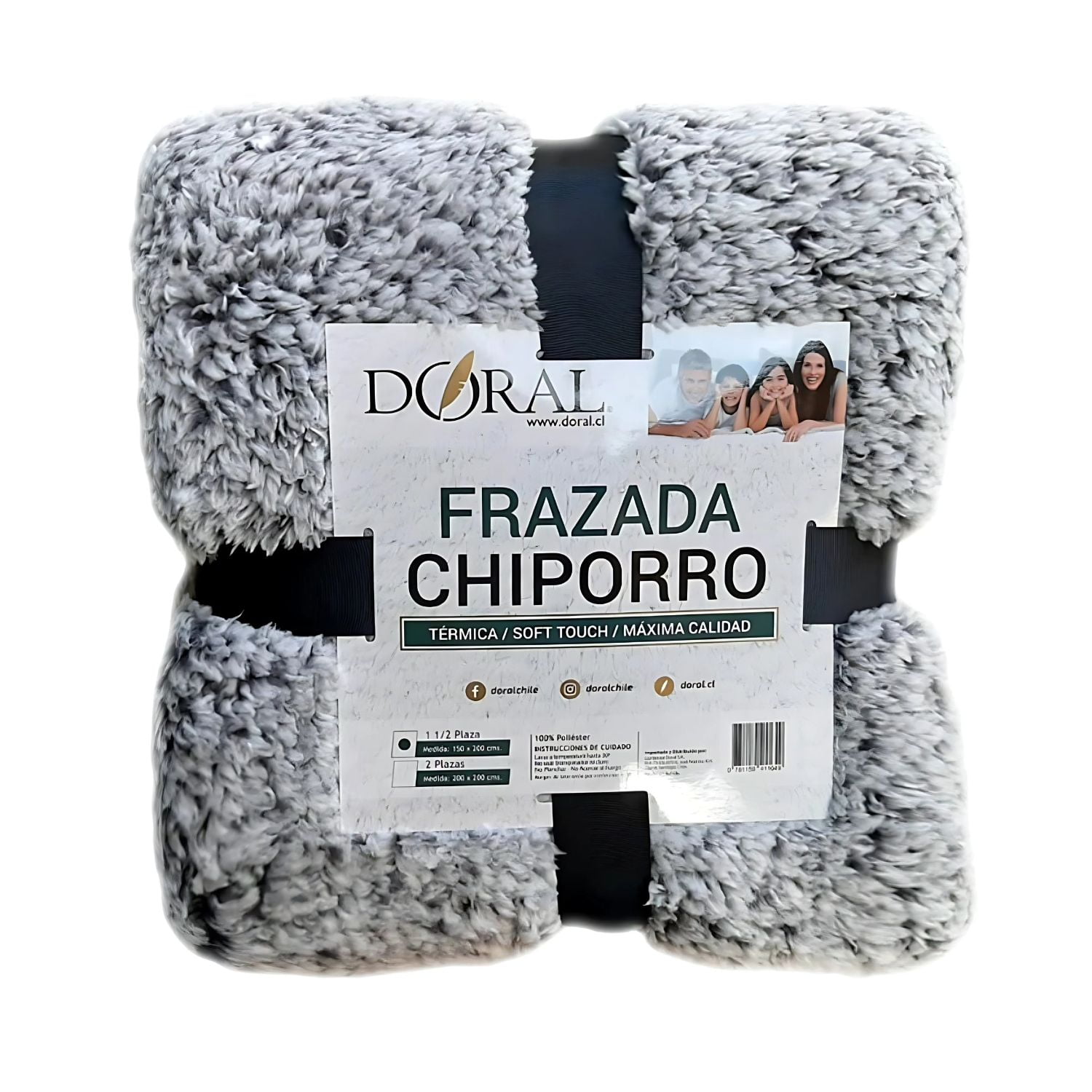 Doral - Frazada Chiporro Two Tones 1.5 Plazas Tonos Oscuros - Ps