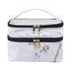 thumbnail image 2 of Bolsa De Cosméticos De Doble Capa, Bolsa De Cosméticos De Viaje Para Vacaciones Al Aire Libre, Color Blanco, 2 of 5