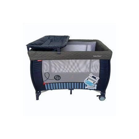 Cuna Fisher Price Pack & Play Mudador Y Pañalera Azul - Ps