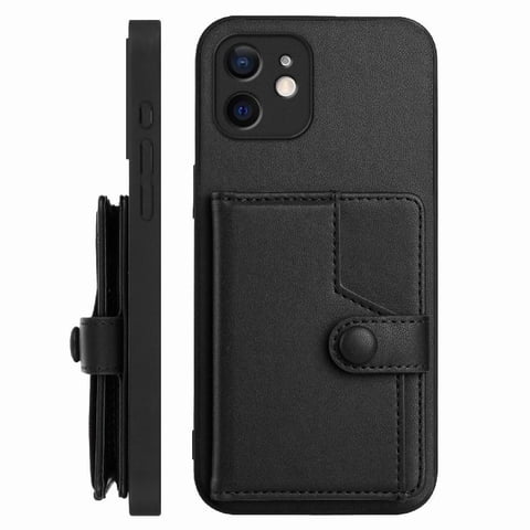 Foxdock Funda Para Iphone 12 Con Bloqueo Rfid - Diseño Elegante Con Cierre De Botón