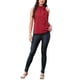 thumbnail image 2 of Top de cuello halter FAB CURVES para mujer Blusa casual elegante sin mangas con flores 3D S Rojo, 2 of 6
