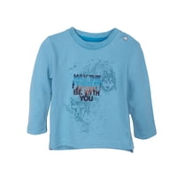 Pillin - Polera Bebé Niño Manga Larga Estampado Forest- Celeste