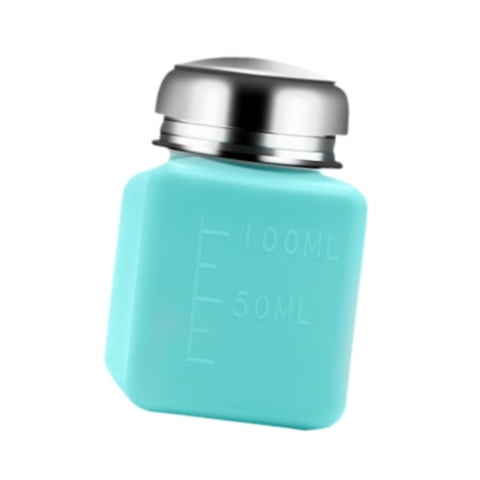 Ioensy - Botella Dispensadora Con Bomba Para Desmaquillante, Portátil, Herramienta De Limpieza, A Prueba De Fugas, Vacía, Azul, 100 Ml