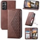 thumbnail image 1 of Funda Flip FOXDOCK para Samsung Galaxy M34 5G , Estilo Billetera con Diseño Rombo, Correa de Mano y Soporte, Uso Diario, 1 of 6