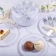thumbnail image 4 of Juego de platos de postre WELLIFE de plástico plateado, 240 piezas con tenedores, 4 of 9
