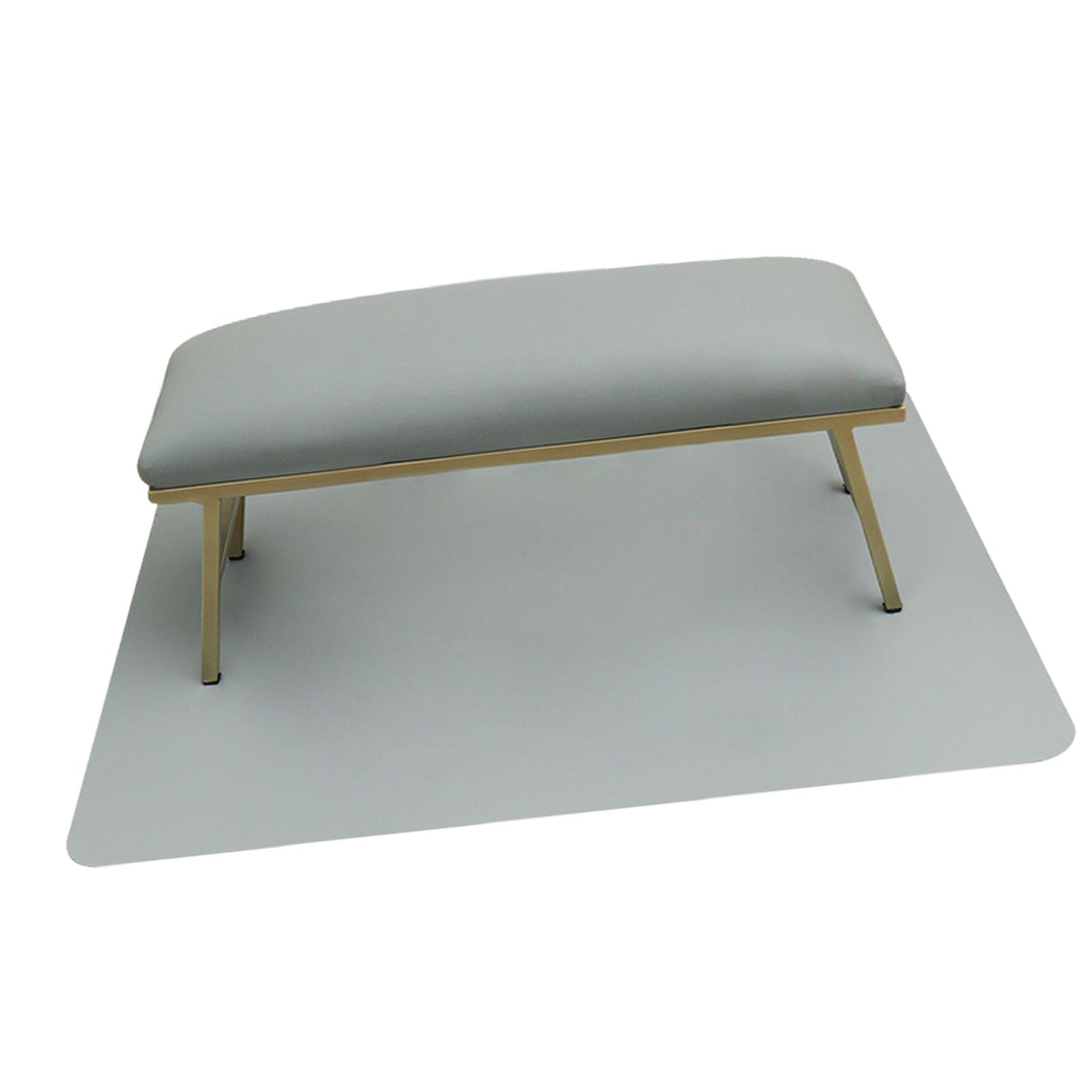 Magideal - Kit De Almohada Y Tapete Para Uñas, Utensilios Para Embellecer Tus Uñas, Soporte Ergonómico Para Muñecas, Cojín De Apoyo Para El Brazo, Color Neutro. Gris Claro