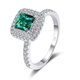 thumbnail image 2 of Anillo de Compromiso de Moissanita 1 Uds Corte Princesa Color D VVS1 Anillo de Diamante de Plata Esterlina S925 para Mujer Anillos de Boda de Moissanita para Mujer con Certificado, 2 of 7