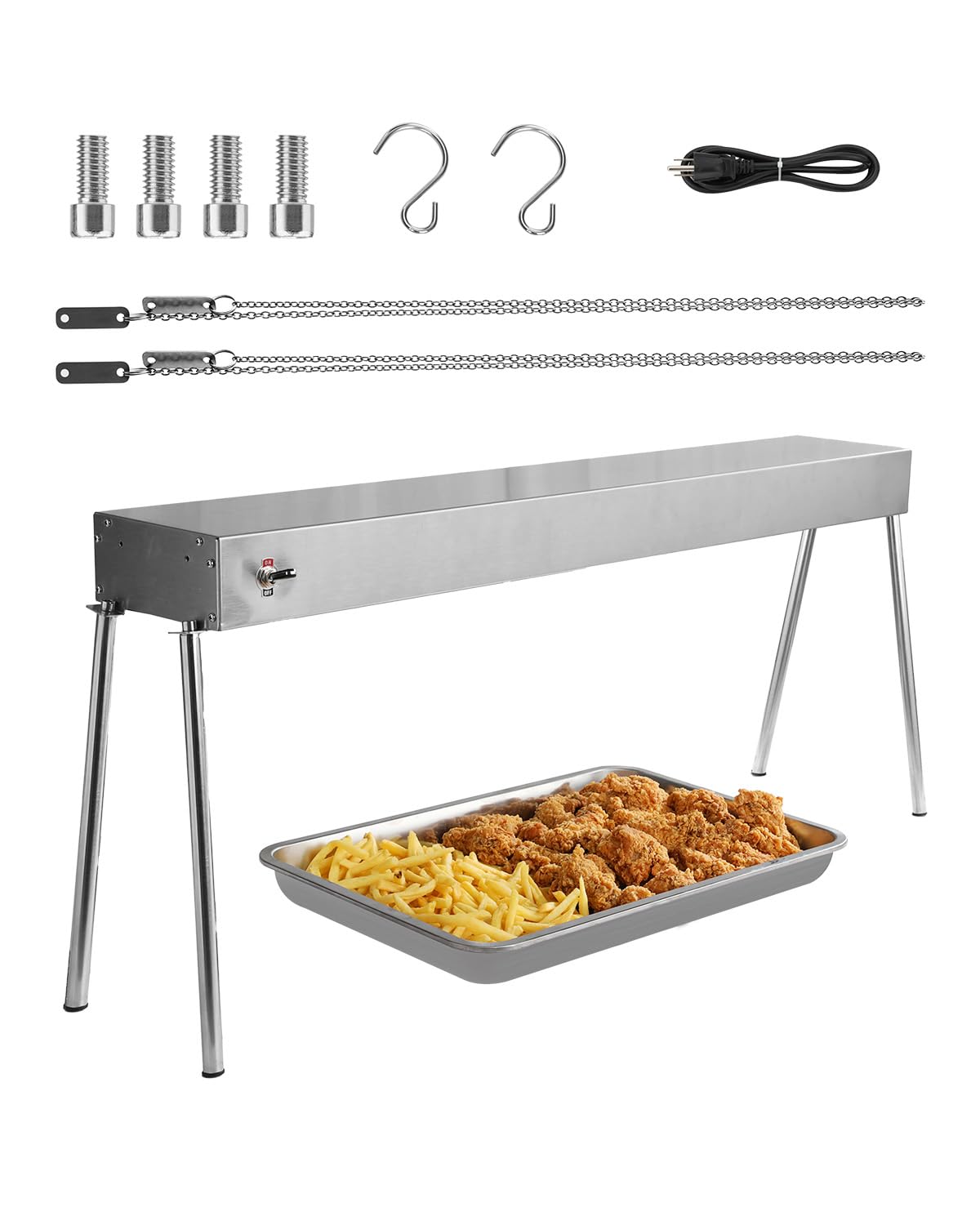 Lámpara Térmica Vevor 750W Acero Inoxidable Colgante Comercial