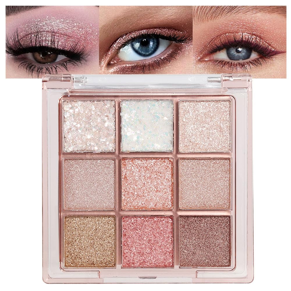 Paleta De Sombras De Ojos Cakaila 9 Colors Glitter Shimmer Makeup