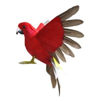 Magideal - Estatua De Loro Realista, Escultura De Pájaro, Adorno De Loro, Pájaros Artificiales, Figurita De Loro Emplumado Para Porche, Patio, Decoración Al Aire Rojo