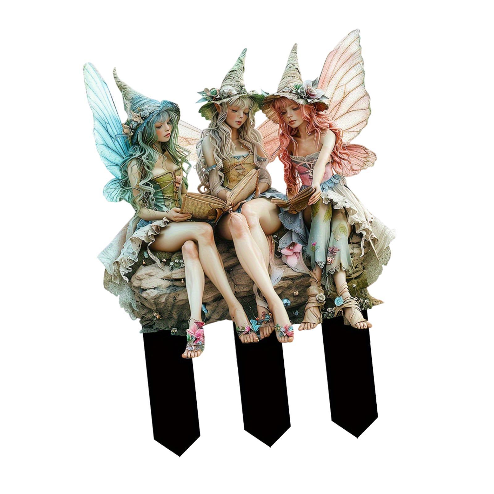 Magideal - Anfitrión De Jardín De Hadas De Mariposa, Escudo Acrílico 2D, Micro Paisaje, Decoración De Arte Agrícola, Plantador, Decoración Para Macizos De Flores