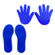 thumbnail image 3 of Set X6 Pares de Huellas Manos Y Pies Juego de Equilibrio, 3 of 3