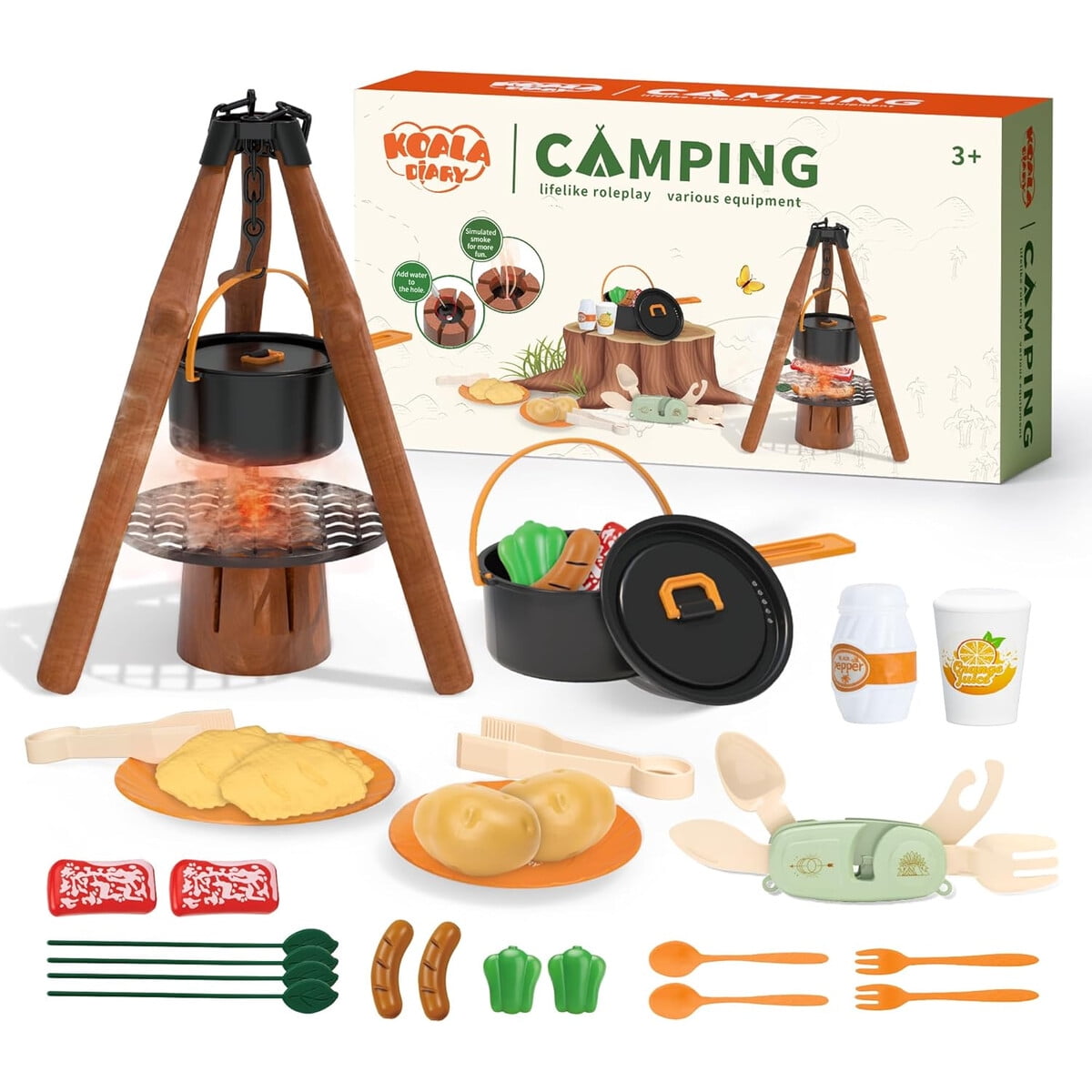 Set Camping Juguete Koala Diary 20 Piezas Cocina Niños