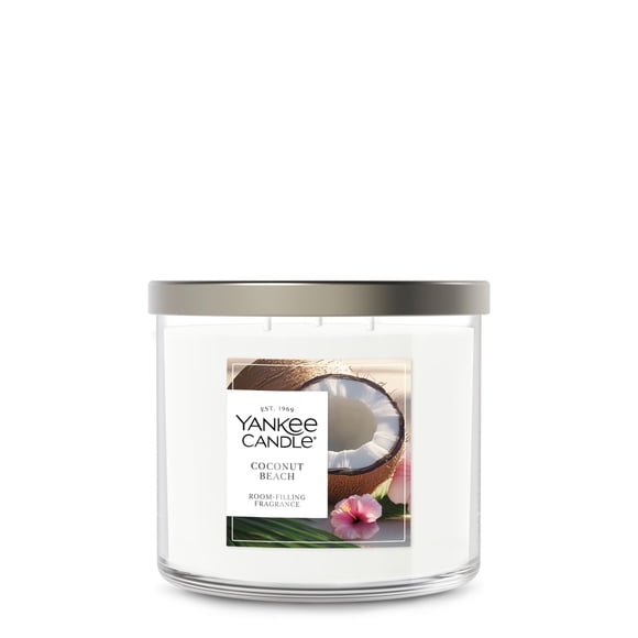 Candle Yankee Candle, tarro de 3 mechas, 40 horas de combustión, color Coconut Beach